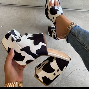 Cow Print Heels 2 PAIRS